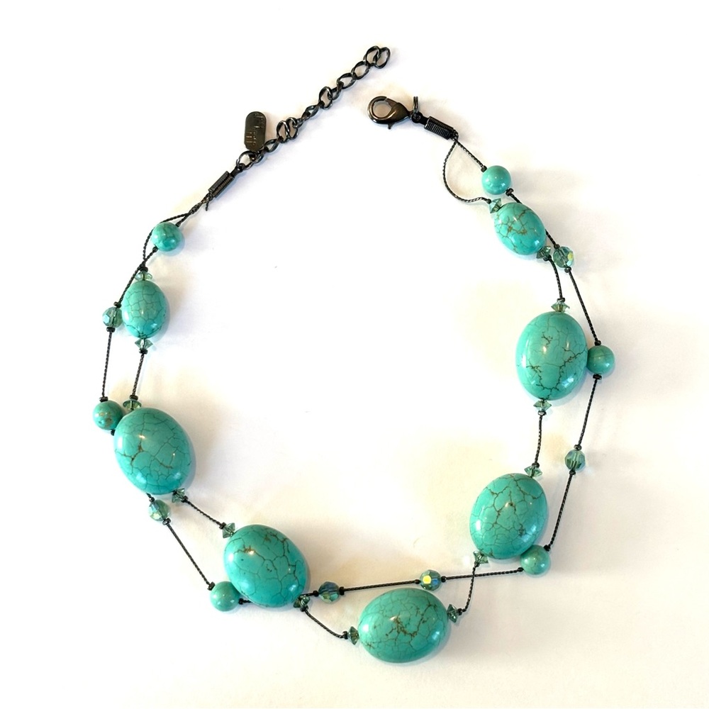 Dabby Reid Turquoise Colored Beaded Necklace